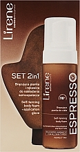 Düfte, Parfümerie und Kosmetik Körperpflegeset - Lirene Perfect Tan (Schimmernder Körperschaum 150ml + Handschuh) 