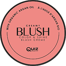 Cremefarbenes Rouge - Quiz Cosmetics Creamy Blush Compact Powder — Bild N1