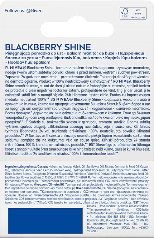 Lippenbalsam "Blackberry Shine" - NIVEA Blackberry Shine Lip Care — Bild N2