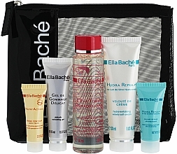 Düfte, Parfümerie und Kosmetik Gesichtspflegeset (Make-up Entferner 60ml + Peeling-gel 15ml + Creme 30ml + Balsam 3ml + Augenkonturencreme 3ml + Kosmetiktasche) - Ella Bache Ella Essentiels Hydration 