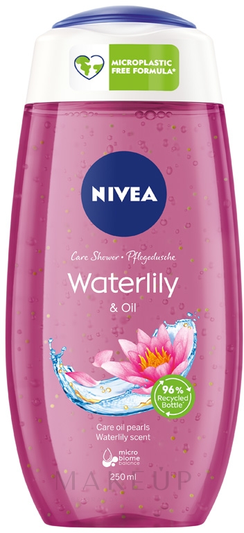 Duschgel Weiße Seerose und ätherisches Öl - NIVEA Hair Care Water Lily And Oil Shower Gel — Bild 250 ml