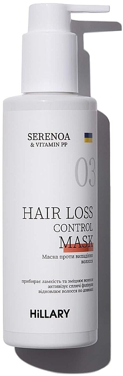 Maske gegen Haarausfall - Hillary Serenoa Vitamin PP Hair Loss Control  — Bild N1