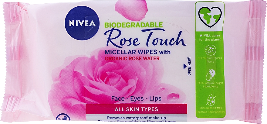 Feuchte Make-up Gesichtstücher mit Rosenwasser - Nivea Micellair Skin Breathe Makeup — Bild N4
