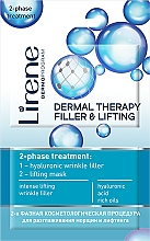 Düfte, Parfümerie und Kosmetik 2-Phasige Gesichtsbehandlung mit Hyaluronsäure - Lirene Dermal Therapy Filler And Lifting Mask