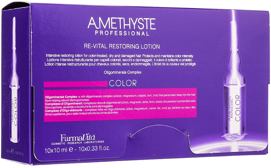 Haarlotion - Farmavita Amethyste Color Re-Vital Restoring Lotion 10x10ml