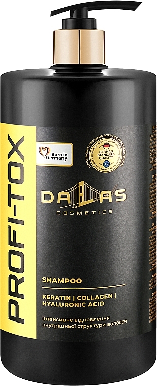 Shampoo mit Keratin, Kollagen und Hyaluronsäure - Dalas Cosmetics Profi-Tox Shampoo — Bild N1