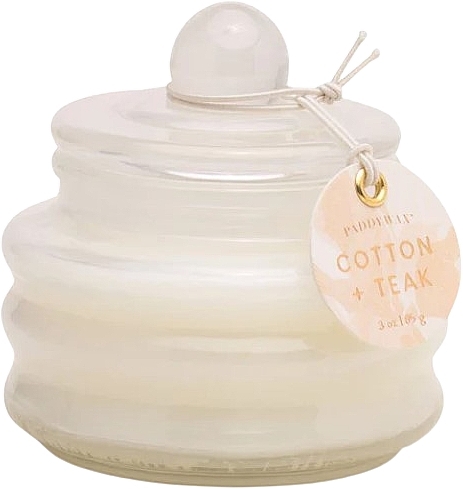 Duftkerze Baumwolle und Teak - Paddywax Beam Glass Candle Ivory Cotton & Teak — Bild N1