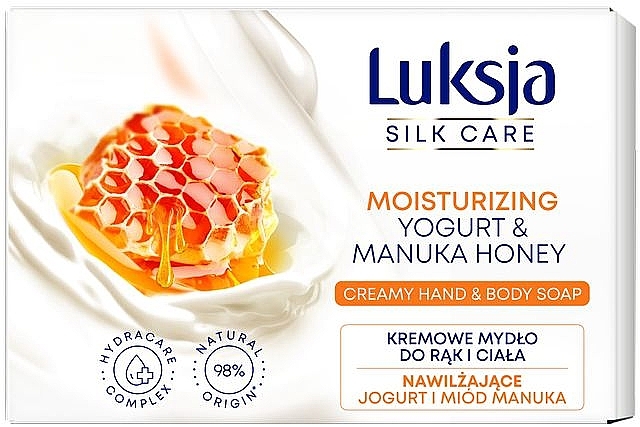 Cremeseife mit Joghurt und Manukahonig - Luksja Silk Care Moisturizing Yogurt & Manuka Honey Creamy Hand & Body Soap — Bild N1