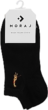 Damensocken aus Baumwolle mit Stickerei schwarz - Moraj — Bild N1