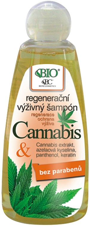 Pflegendes Shampoo mit Cannabisextrakt, Azelainsäure und Keratin - Bione Cosmetics Cannabis Regenerative Nourishing Shampoo — Bild N1