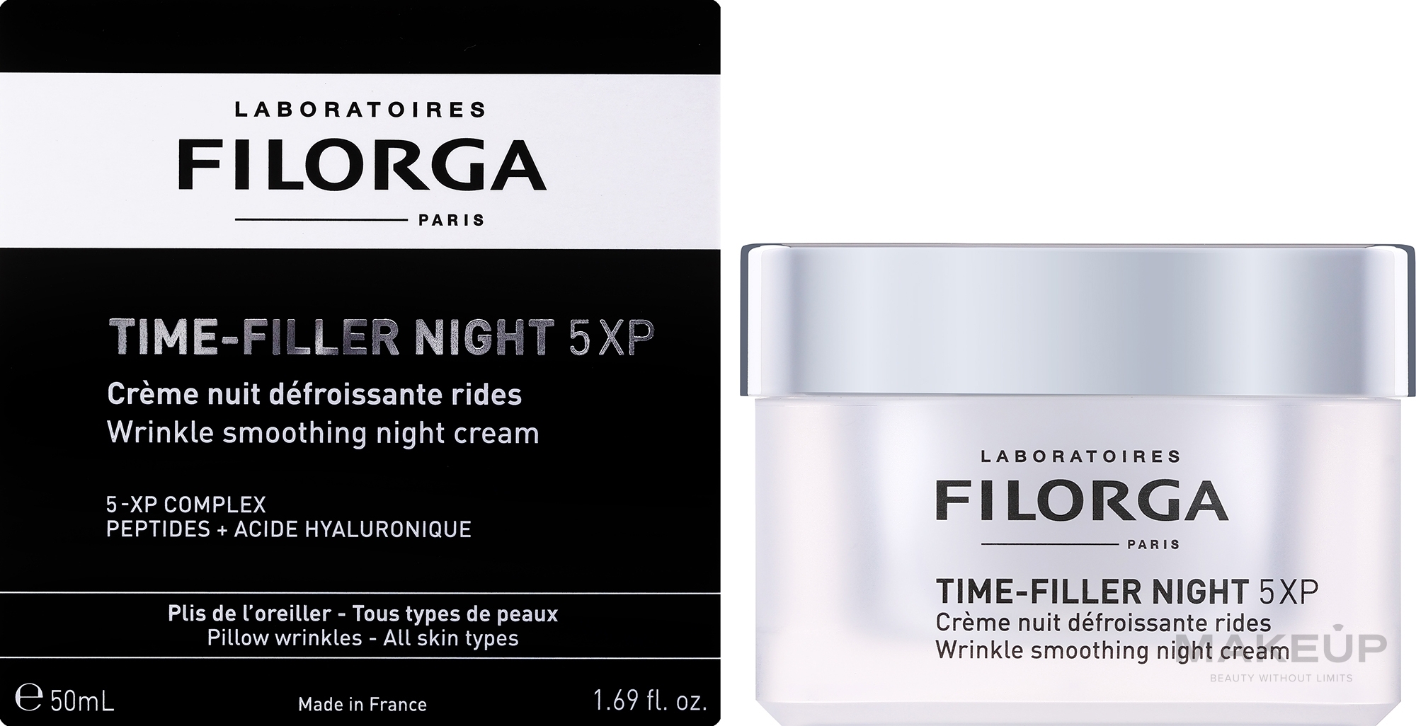 Anti-Falten Nachtcreme - Filorga Time-Filler Night 5XP Wrinkle Smoothing Night Cream	 — Bild 50 ml