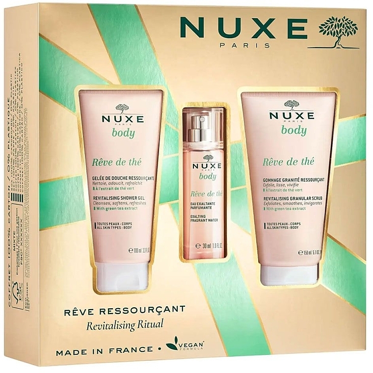 Set - Nuxe Reve De The Revitalizing Ritual (sh/gel/100ml + aromatic/water/30ml + b/scr/150g) — Bild N1