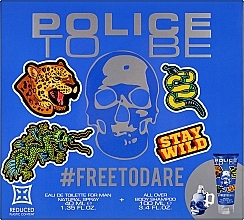 Düfte, Parfümerie und Kosmetik Duftset (Eau de Toilette 40ml + Shampo 100ml)  - Police To Be #Freetodare 
