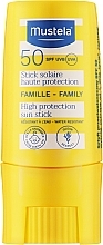 Düfte, Parfümerie und Kosmetik Sonnenschutz-Stick SPF 50 - Mustela Sun Stick High Protection SPF50