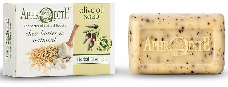 Olivenseife mit Sheabutter und Haferflocken - Aphrodite Olive Oil Soap Shea Butter & Oatmeal — Bild N1