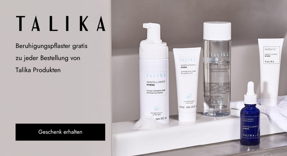 Hol dir die beruhigenden Pflaster als Geschenk zu jedem Kauf von Talika-Produkten