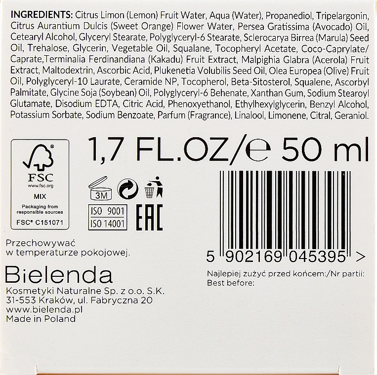 Feuchtigkeitsspendende Anti-Falten-Gesichtscreme 40+ Tag/Nacht - Bielenda Bio Vitamin C — Bild N4