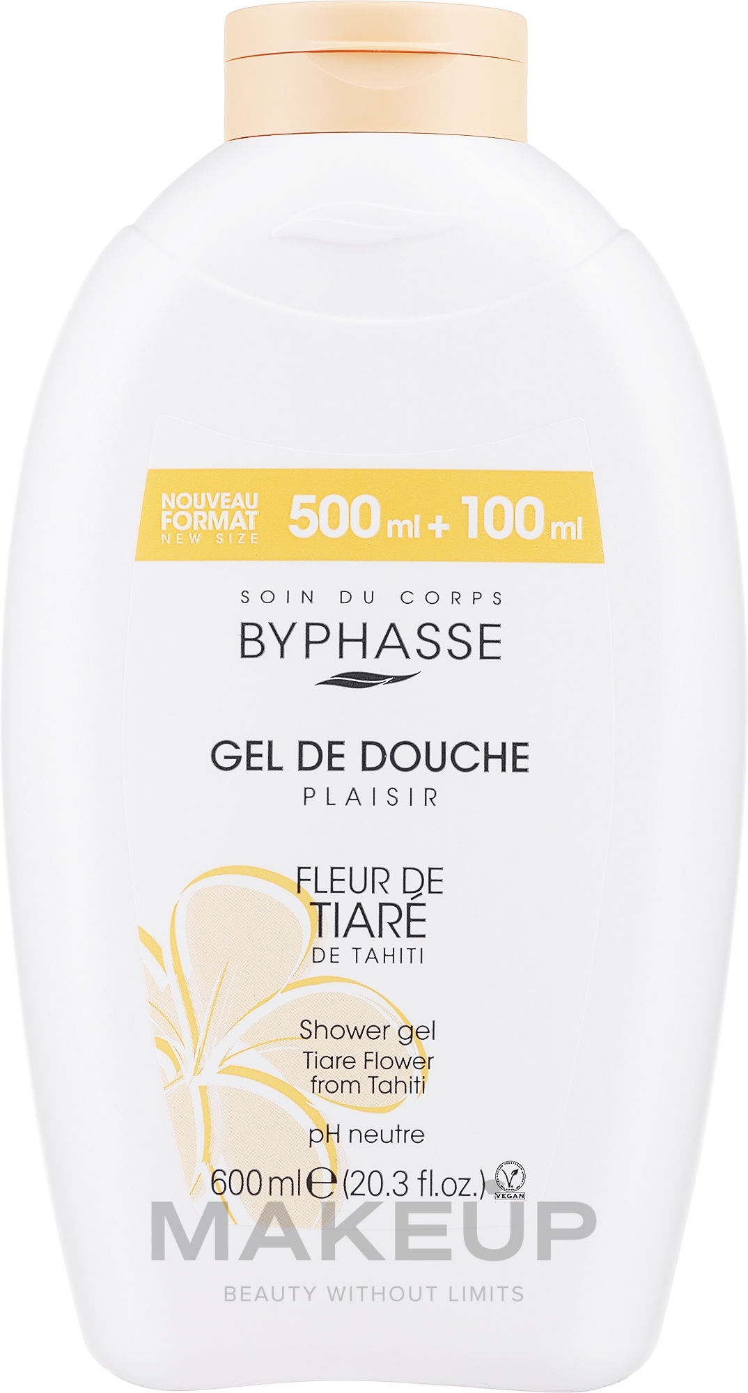 Duschgel - Byphasse Plaisir Shower Gel Tiare Flower — Bild 600 ml