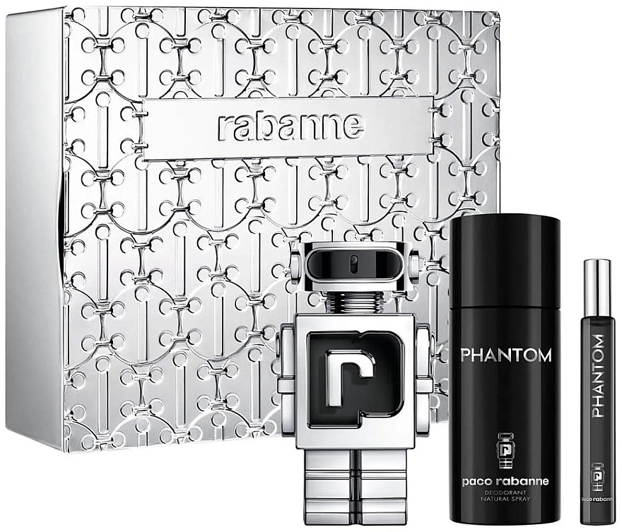 Paco Rabanne Phantom - Duftset (Eau de Toilette 100 ml + Eau de Toilette 10 ml + Deospray 150 ml)  — Bild N1