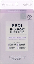 Düfte, Parfümerie und Kosmetik 4-stufige Lavender Relieve Fußpflege - Voesh Deluxe Pedicure Lavender Relieve In A Box 4in1 (1. Meer Badesalz, 2. Zuckerpeeling, 3. Schlammmaske, 4. Massagebutter)(35 g)