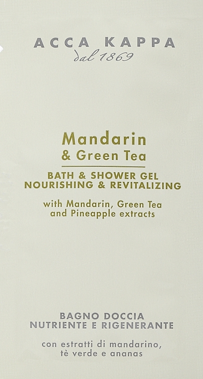 GESCHENK! Duschgel - Acca Kappa Mandarin & Green Tea Bath Foam & Shower Gel  — Bild N1