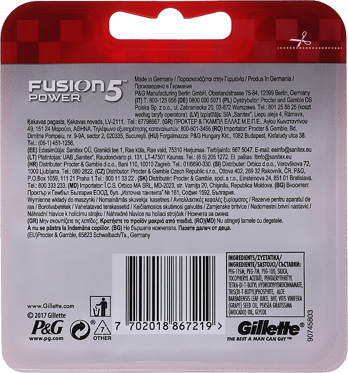 Ersatzklingen 4 St. - Gillette Fusion Power — Bild N4