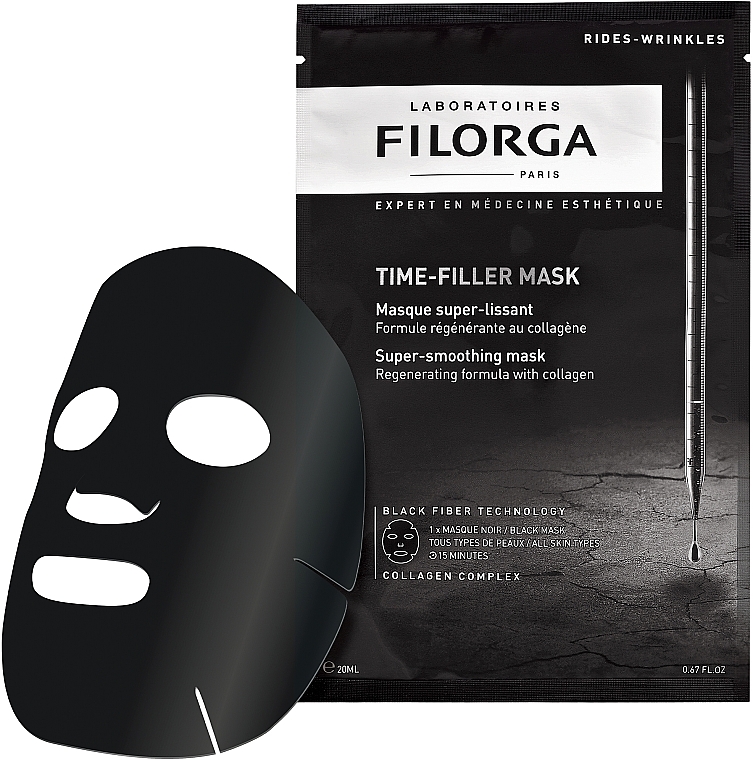 Regenerierende Anti-Aging Tuchmaske mit Kollagen - Filorga Time-Filler Mask — Bild N1