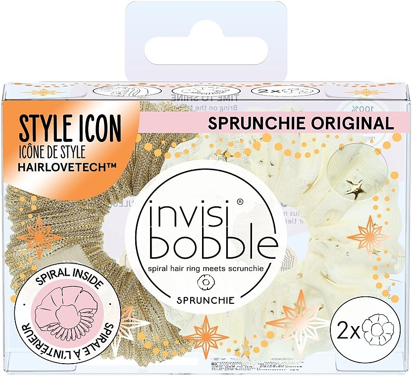 Spiral-Haargummis - Invisibobble Sprunchie Time To Shine Bring On The Night — Bild N1