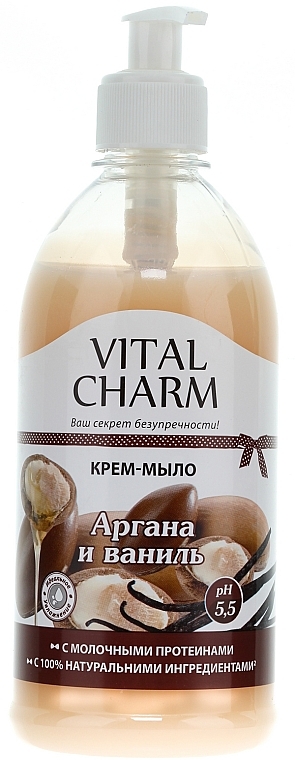 Creme-Seife Argan und Vanille - Aqua Cosmetics Vital Charm — Bild N1