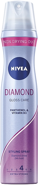 Haarlack "Diamond Gloss" Extra starker Halt - NIVEA Hair Care Diamond Gloss Styling Spray — Foto N1