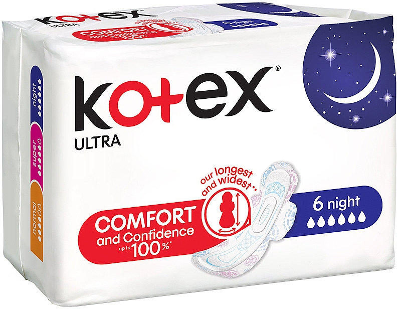 Damenbinden 6 St. - Kotex Ultra Night — Bild N1