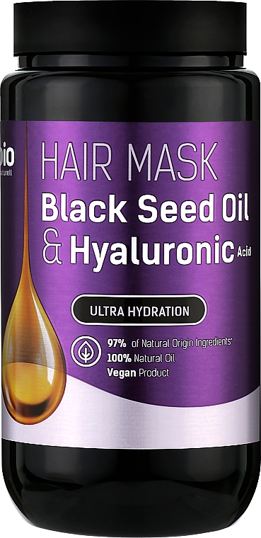 Haarmaske Black Seed Oil & Hyaluronic Acid - Bio Naturell Hair Mask — Bild N1