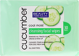 Düfte, Parfümerie und Kosmetik Make-up-Entfernungstücher mit Gurkenextrakt 20 St. - Beauty Formulas Cucumber Cleansing Facial Wipes