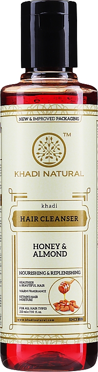 Natürliches Kräutershampoo Honig & Mandel - Khadi Natural Ayurvedic Honey & Almond Hair Cleanser — Bild N1