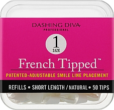 Düfte, Parfümerie und Kosmetik French Nagel-Tips - Dashing Diva French Tipped Short Natural 50 Tips Size 1