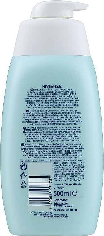 3in1 Duschgel und Shampoo für Kinder mit Apfelduft - Nivea Kids Magic Apple — Bild N2