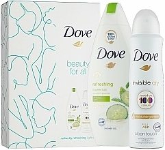 Körperpflegeset - Dove Radiantly Refreshing Gift Set (Deospray Antitranspirant 150ml + Duschgel 250ml) — Bild N2