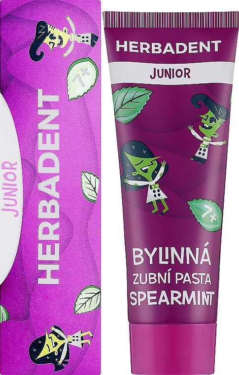 Zahnpasta für Jugendliche frische Minze - Herbadent Junior Herbal Spearmint Toothpaste — Bild N2