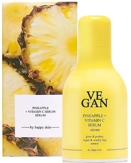 Gesichtspflegeset - Vegan By Happy Skin Pineapple + Vitamin C Serum (Gesichtsserum 2x30ml) — Bild N2