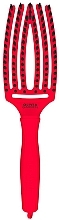 Haarbürste rot - Olivia Garden Finger Brush Amour Edition Passion Red — Bild N1