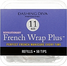 Nageltips French Wrap - Dashing Diva French Wrap Plus White 50 Tips Size 11 — Bild N1