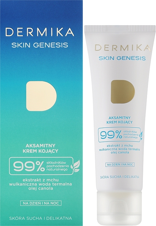 Samtige und beruhigende Tages- und Nachtcreme für trockene und delikate Gesichtshaut - Dermika Skin Genesis Velvety Soothing Cream — Bild N2
