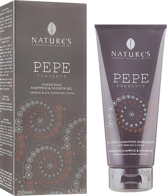Energetisierendes Duschgel & Shampoo mit schwarzem Pfeffer - Nature's Dark Pepper Shampoo & Shower Gel — Bild N1
