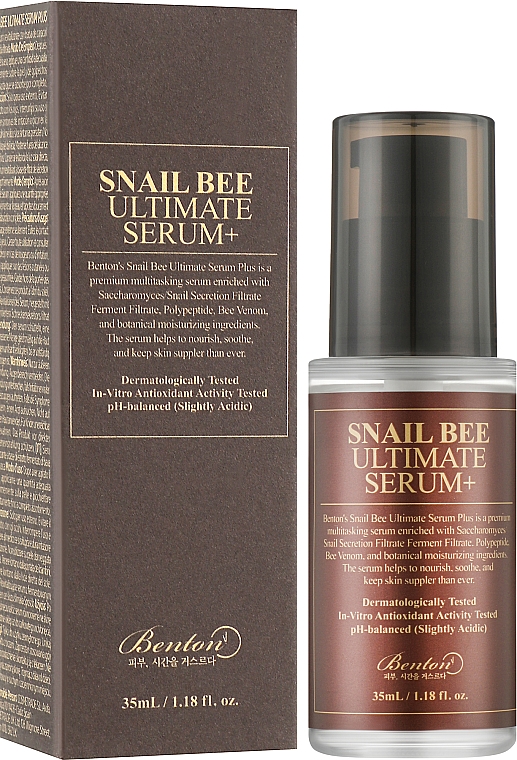 Gesichtsserum mit Schneckenschleimextrakt und Bienengift - Benton Snail Bee Ultimate Serum — Bild N2