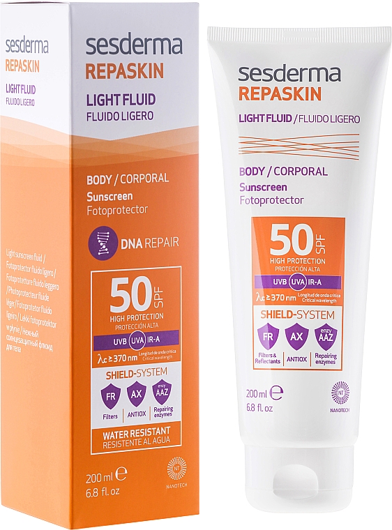 Sonnenschutzcreme-Gel für den Körper SPF 50 - SesDerma Laboratories Repaskin Body Sunscreen gel cream SPF 50