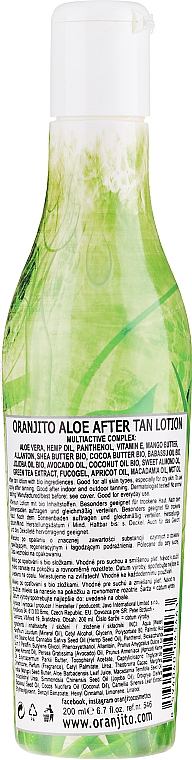 After Sun Körperlotion mit Aloe - Oranjito After tan Lotion Aloe — Bild N2