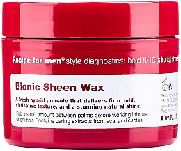 Düfte, Parfümerie und Kosmetik Haarwachs mit starkem Halt für natürlichen Glanz - Recipe for Men Bionic Sheen Wax