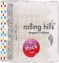 Spiral-Haargummi weiß - Rolling Hills 5 Traceless Hair Elastics Stronger White — Bild N1