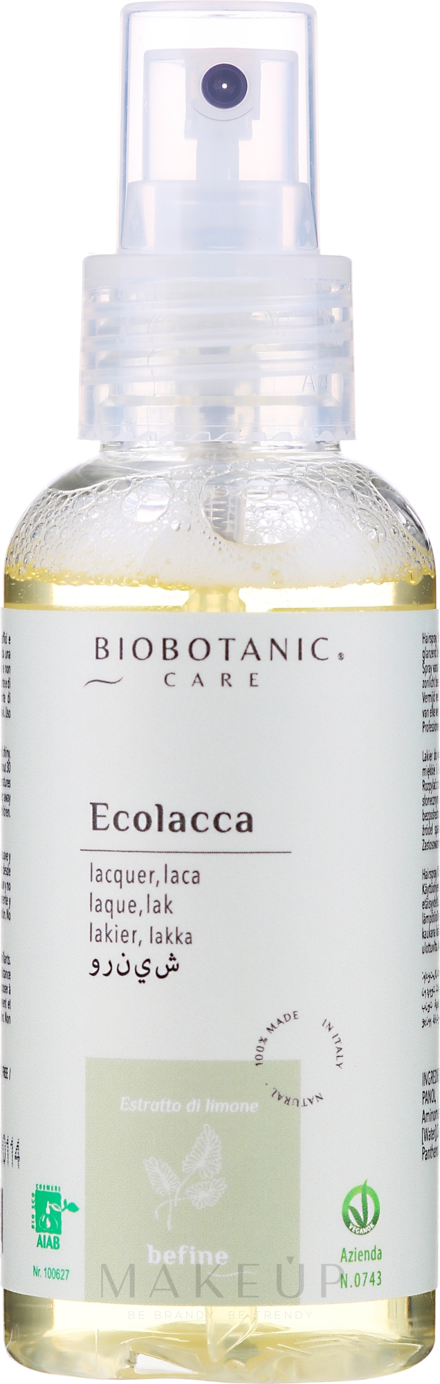 Ökologisches Haarspray ohne Gas - BioBotanic BiFine Eco Hair Spray — Bild 100 ml