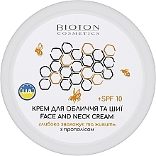 Düfte, Parfümerie und Kosmetik Gesichts- und Halscreme mit Propolis-Extrakt - Bioton Cosmetics Face & Neck Cream SPF 10